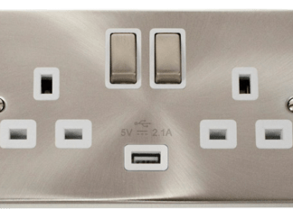 CLICK VPSC570WH USB TWIN SWITCHED SOCKET 2G DP