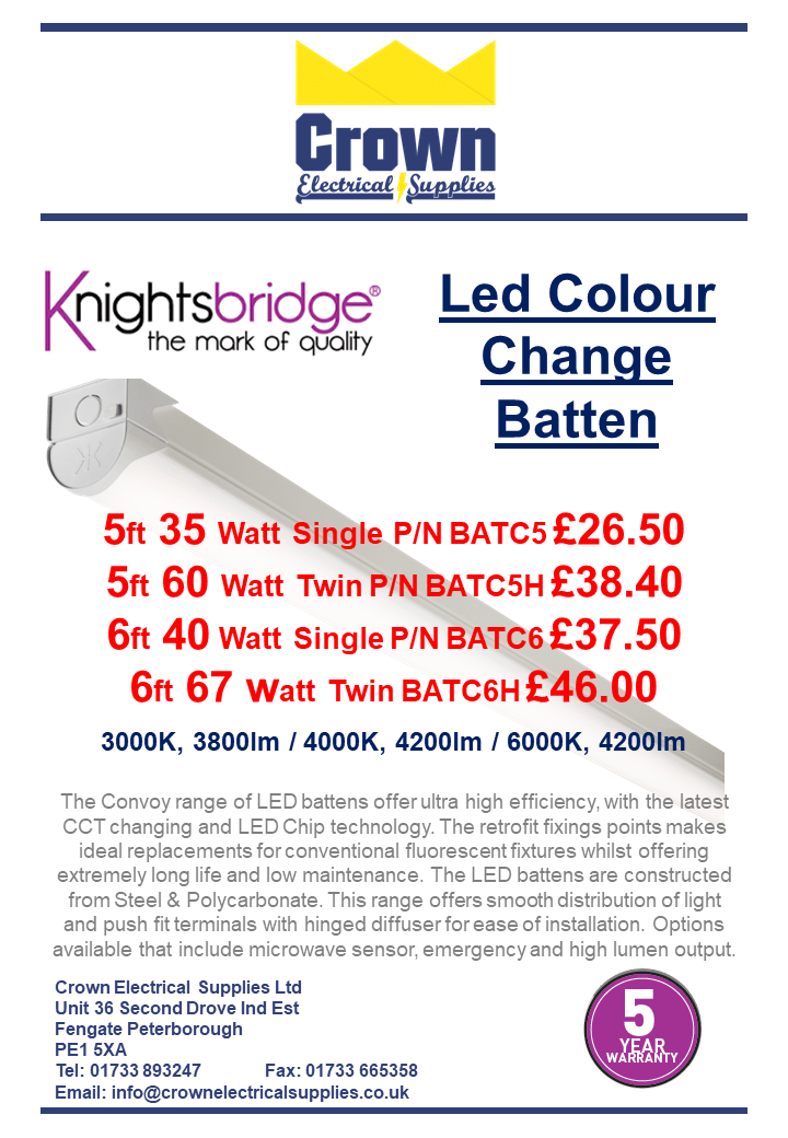Knightsbridge colour change battens